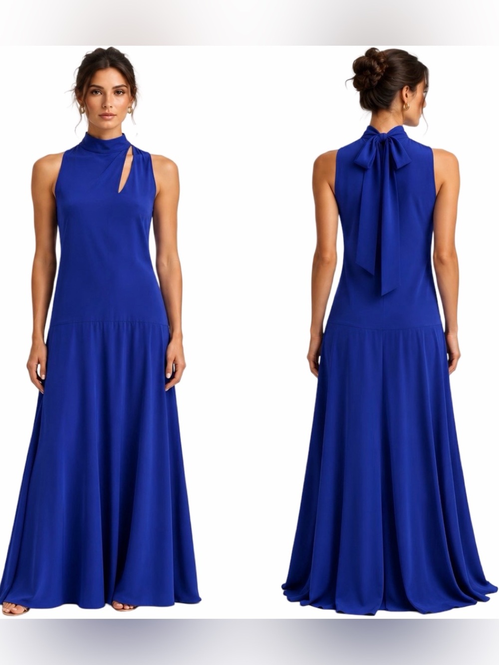 Victoria Beckham silk maxi gown. EUC